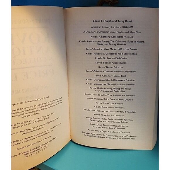 Kovels' Antiques and Collectibles Price List 2002 by Terry & Ralph Kovel - Picture 9 of 9